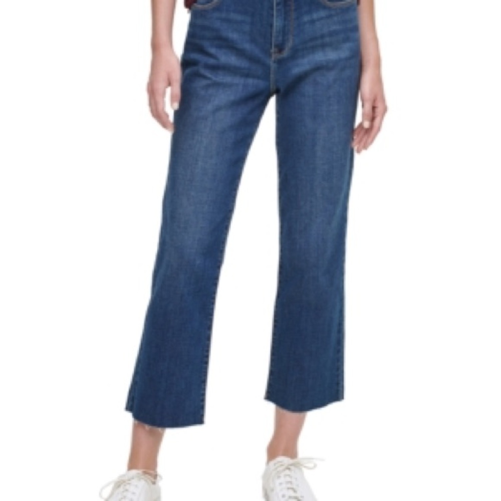 DKNY Womens Rivington Cropped Slim Fit Jeans, Blue, NWT